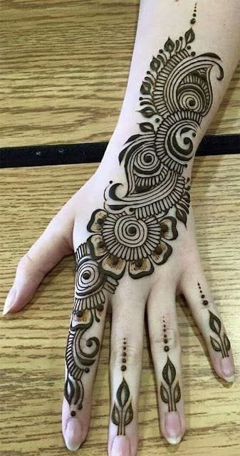 mehndi design easy and beautiful back hand