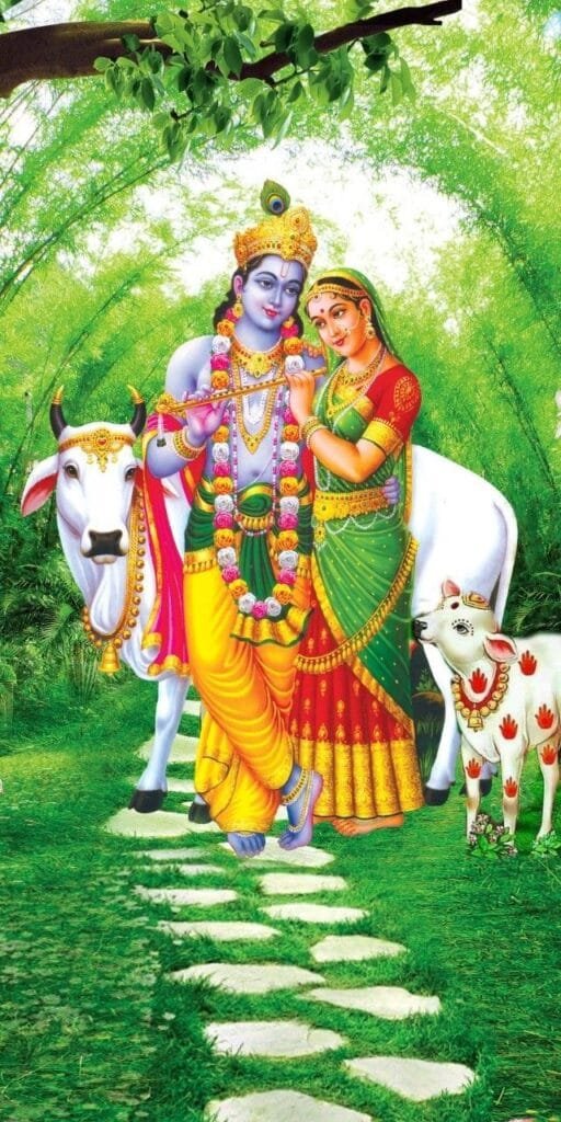 image of lord krishna and radha