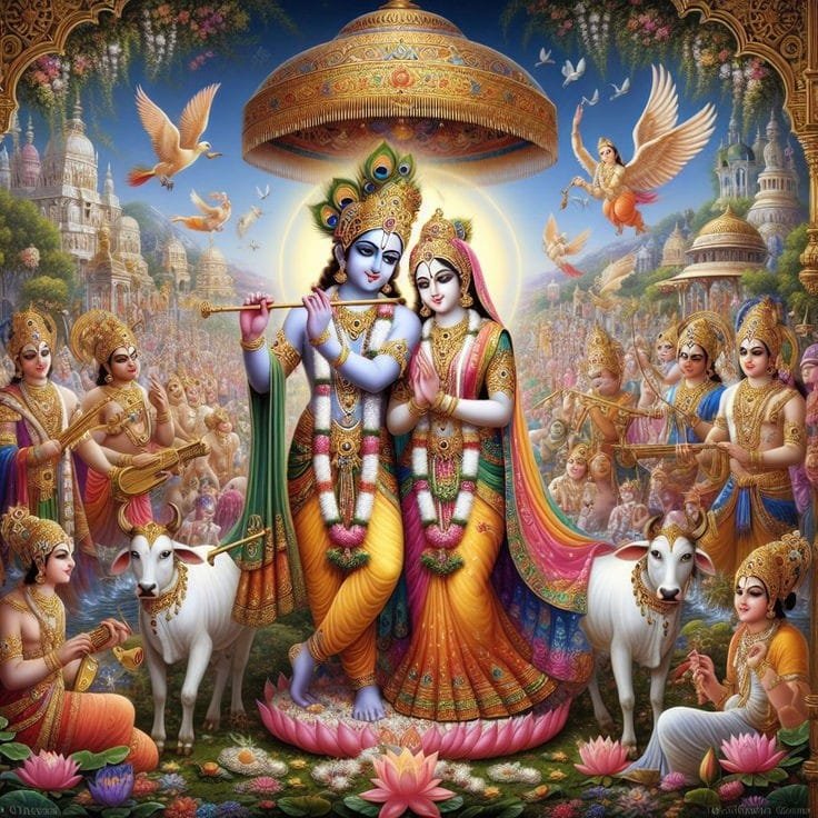 aesthetic radha krishna dp