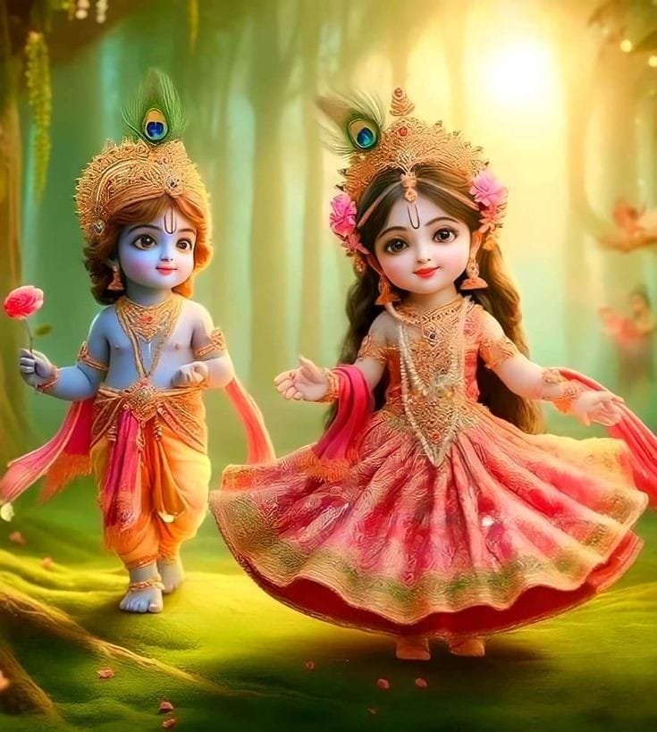 radha krishna dp cute