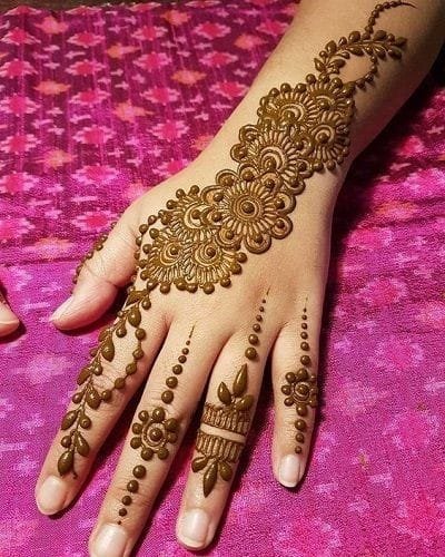 mehndi design easy and beautiful back hand