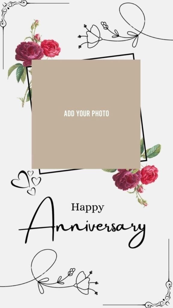 happy anniversary photo frame app