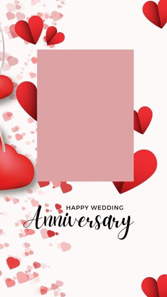 happy anniversary frame with photo and name edit