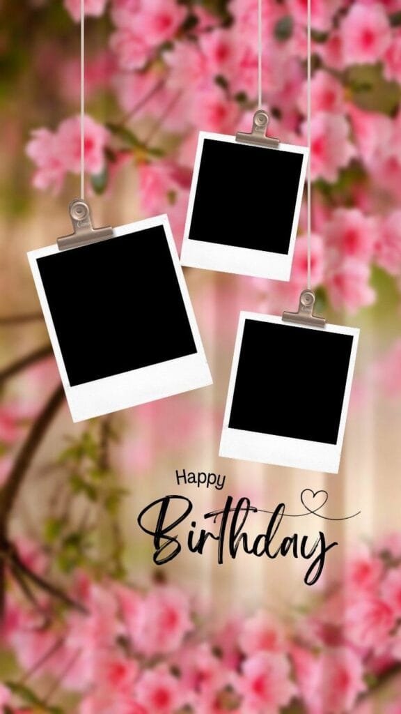 advance happy birthday photo frame