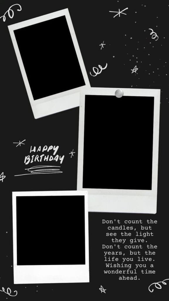 birthday photo frame background