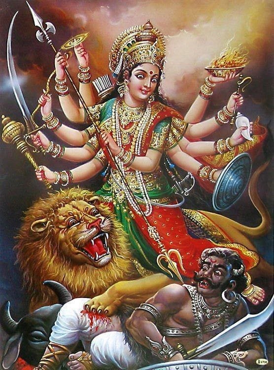 maa durga image animated